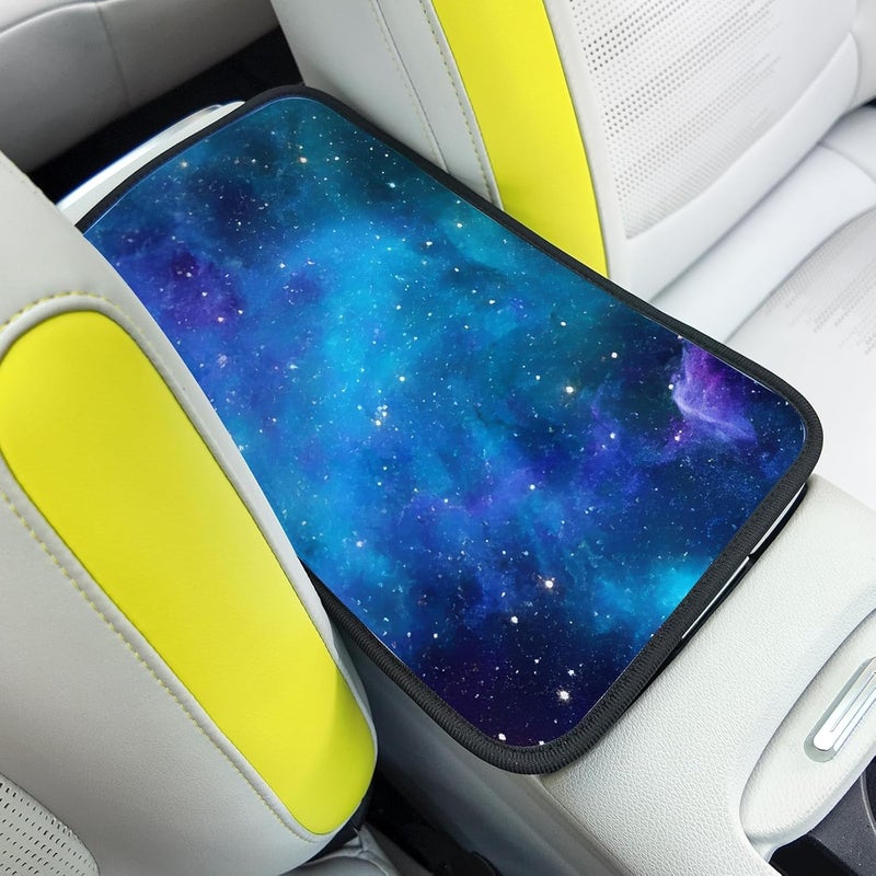 Adastrah Car Center Console Cover,Nebula Galaxy Auto Center Console Pad,Armrest Cover Protector for Vehicle SUV Truck Car - Image 1
